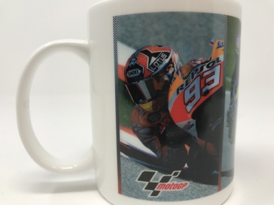 MotoGP Kopje Koffie Rossi, Dovi, Marquez en Lorenzo