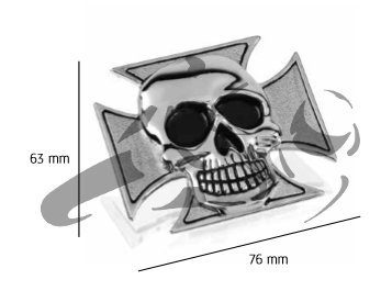 Custom Acces Skelett Kreuz Sticker