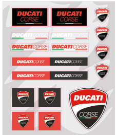 Ducati Logo Sticker Set Corse
