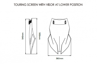 Puig Tourenscheibe mit Visieraufsatz  BMW M 1000 XR