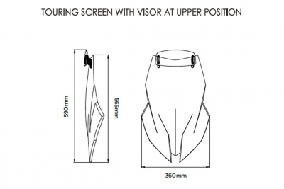 Puig Tourenscheibe mit Visieraufsatz  BMW M 1000 XR
