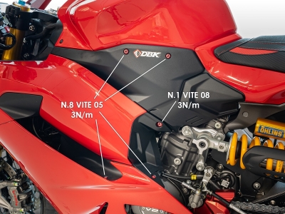 Ducabike seitliche Rahmenschrauben Set Ducati Panigale V2