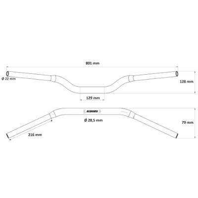 Accossato Aluminium Lenker Aprilia Tuareg 660
