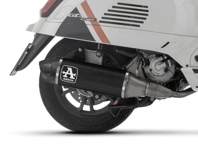 Auspuff Arrow Urban Komplettanlage Carbon Endkappe  Vespa GTV 310
