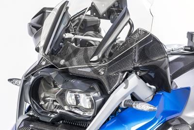 Carbon Ilmberger winddeflector op cockpit BMW R 1200 GS