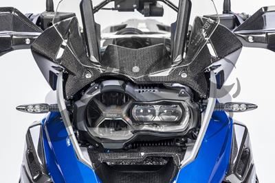 Carbon Ilmberger winddeflector op cockpit BMW R 1200 GS