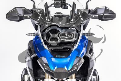 Carbon Ilmberger winddeflector op cockpit BMW R 1200 GS