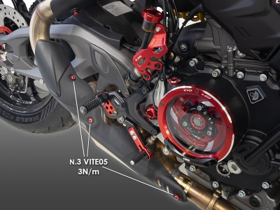 DBK untere Auspuffabdeckung Schrauben Set Ducati Streetfighter V2
