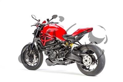 Protge-chaleur dchappement en carbone Ilmberger sur le collecteur Ducati Monster 1200 R