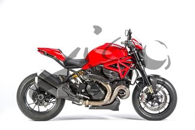 Protge-chaleur dchappement en carbone Ilmberger sur le collecteur Ducati Monster 1200 R