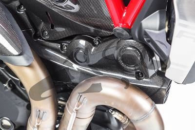 Copri cinghia di distribuzione in carbonio Ilmberger orizzontale Ducati Monster 1200