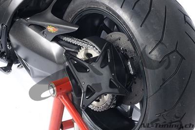 Soporte de matrcula Ilmberger de carbono incl. protector de cadena Ducati Diavel