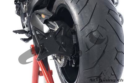 Soporte de matrcula Ilmberger de carbono incl. protector de cadena Ducati Diavel