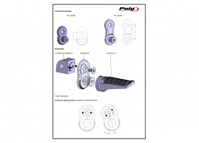 Puig Fussrasten Set verstellbar Suzuki GSX-R 600/750