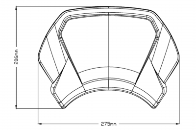 Puig Frontplatte Aluminium  Triumph Bonneville T100