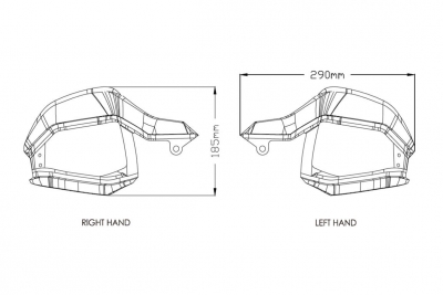 Puig Kit dextension de protection de la main Honda CRF 1000 L Africa Twin