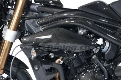 Carbon Ilmberger zijafdekking over radiateur set Triumph Speed Triple 1050