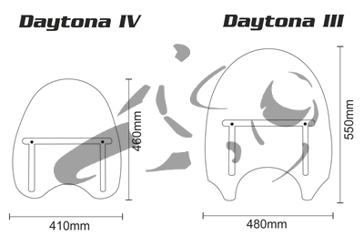 Custom Acces Pare-brise Daytona Honda VT 750 Black Spirit