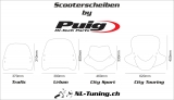Puig Scooterscheibe Trafic Piaggio New Fly 125