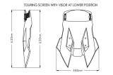 Puig Touring Lens met Vizierbevestiging Suzuki V-Strom DL 1050