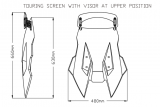 Puig Touring Lens met Vizierbevestiging Suzuki V-Strom DL 1050