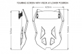 Puig Tourenscheibe mit Visieraufsatz KTM Super Duke GT 1290