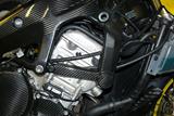 Protector de carbono Ilmberger en el conjunto de bastidor BMW S 1000 RR