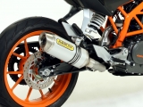 Avgasrr Arrow Thunder KTM Duke 390 Rostfritt stl