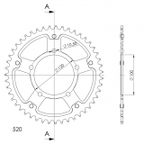 Supersprox Stealth sprocket Aprilia Tuono 660