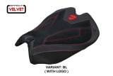 Tappezzeria coprisella in velluto Argenta con logo Ducati Panigale V4