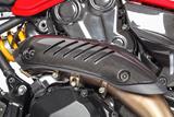 Protge-chaleur dchappement en carbone Ilmberger sur le collecteur Ducati Monster 1200 R