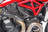 Carbon Ilmberger exhaust heat shield on the manifold Ducati Monster 1200 R