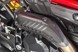 Carbon Ilmberger exhaust heat shield on the manifold Ducati Monster 1200